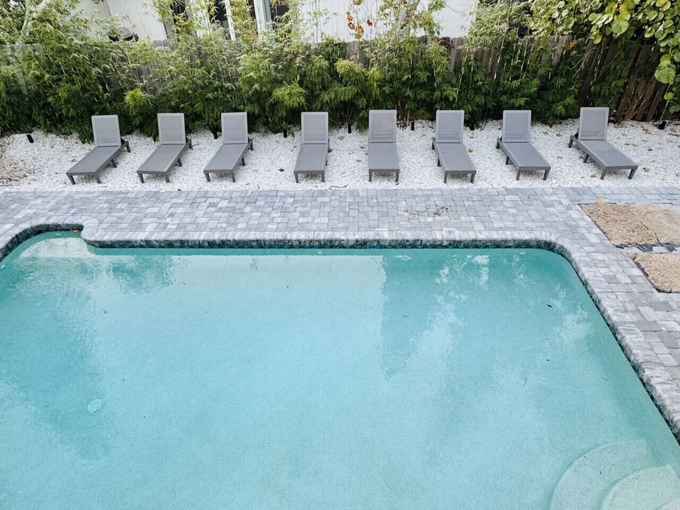 Private 28 foot Pool with Sun Chaser Chairs