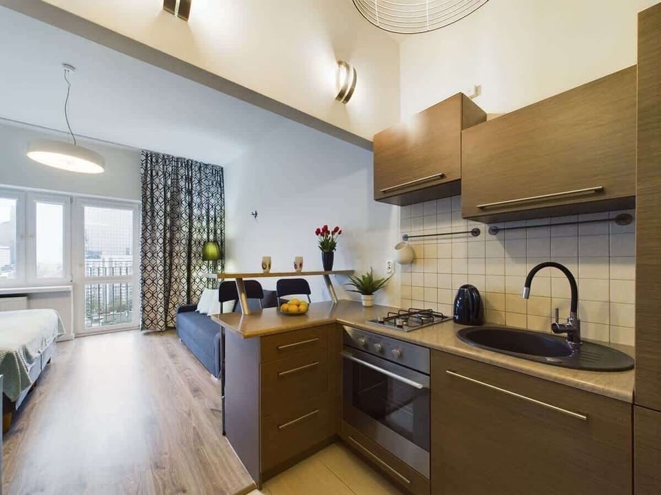Lounge area with a kitchenette