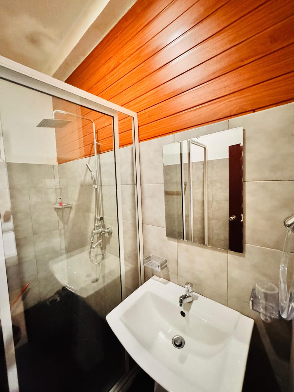 Free toiletries, hair dryer, bidet, towels