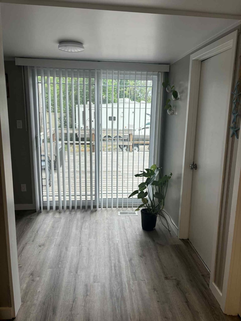 Patio door to large back deck