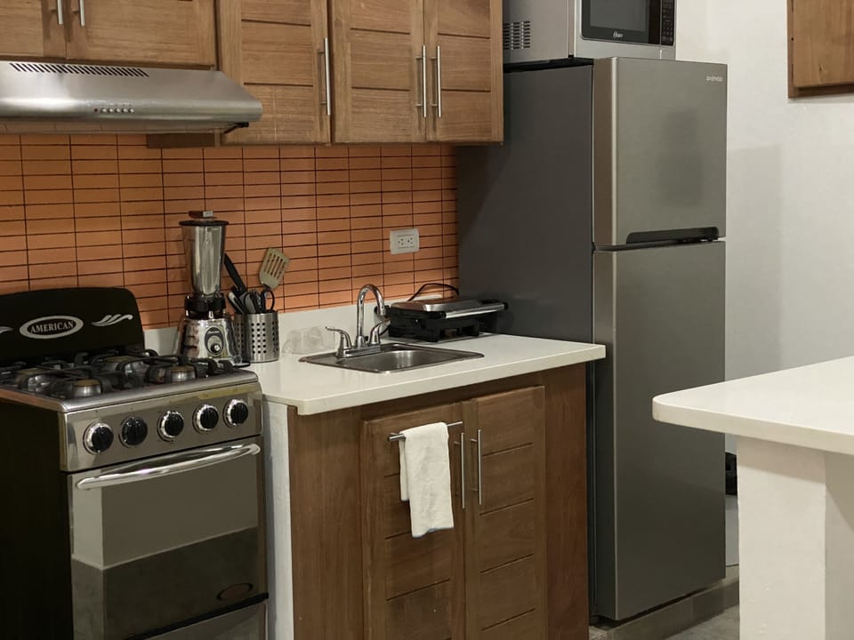 Studio | Private kitchen | Fridge, stovetop, coffee/tea maker, cookware/dishes/utensils
