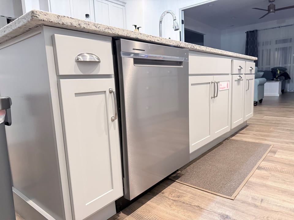 dishwasher and sink located in island