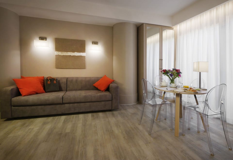 Suite, 2 Bathrooms (no smoking) | Living room | Flat-screen TV