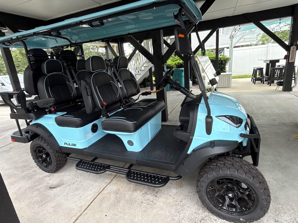 This fresh whip is included! Brand new limo golf cart!