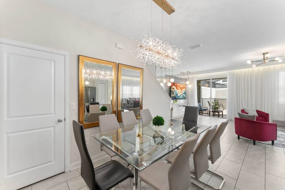 Dining Room Table for 8!#Disney #Parks #kingdom #springs #StoreyLake #Apartment #Vacation #Rental #waterpark #Kissimmee #Orlando #universal #citywalk