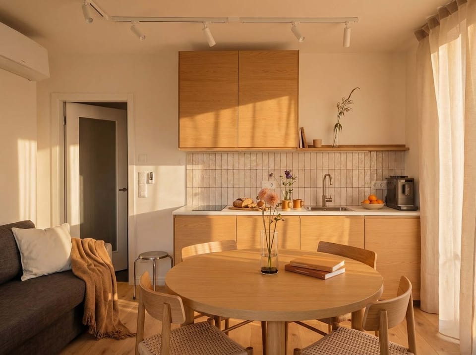 Kitchen is fully equipped with everything you need for basic cooking, please, see the list of amenities