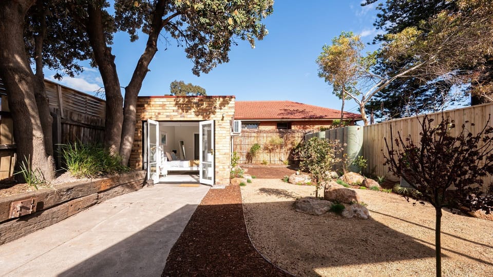 Rear pathway leading to separate studio