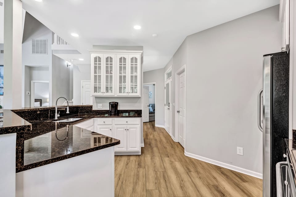 Ample counter space to prepare delicious meals for the whole group