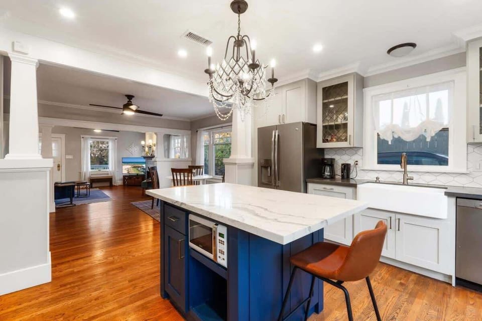 Stylish kitchen island ideal for casual dining