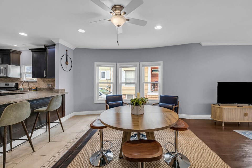 Open-concept layout so no one misses your legendary brunch commentary.