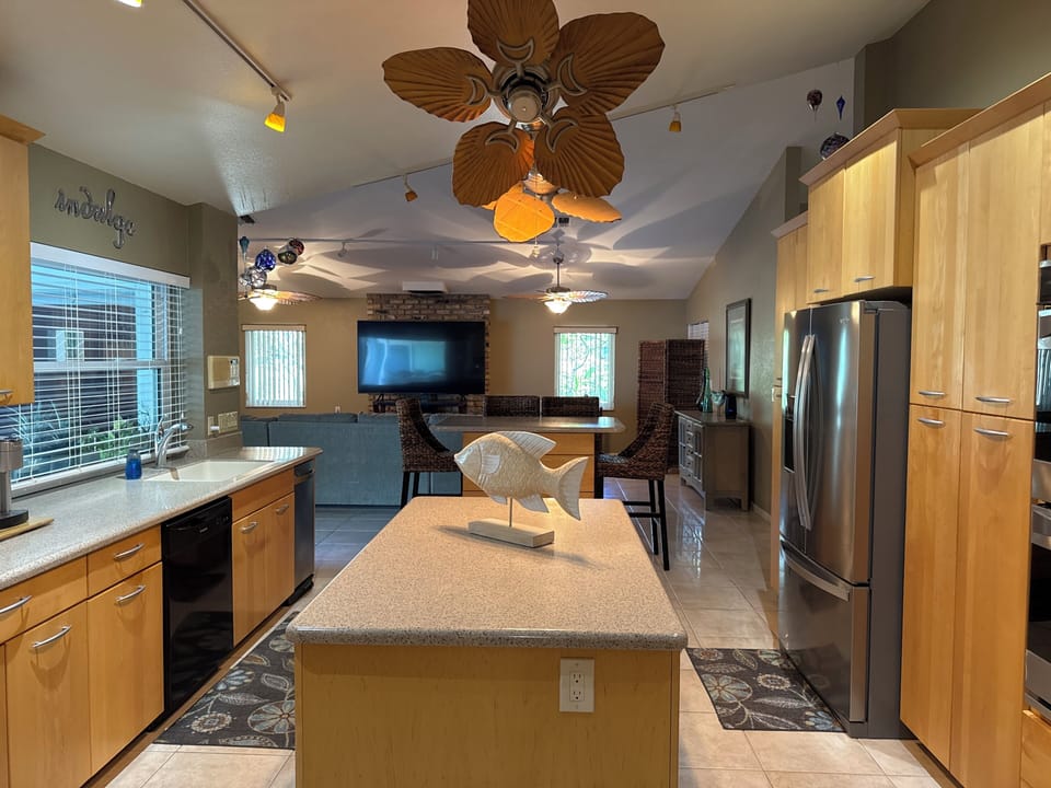 Kitchen looking into family room