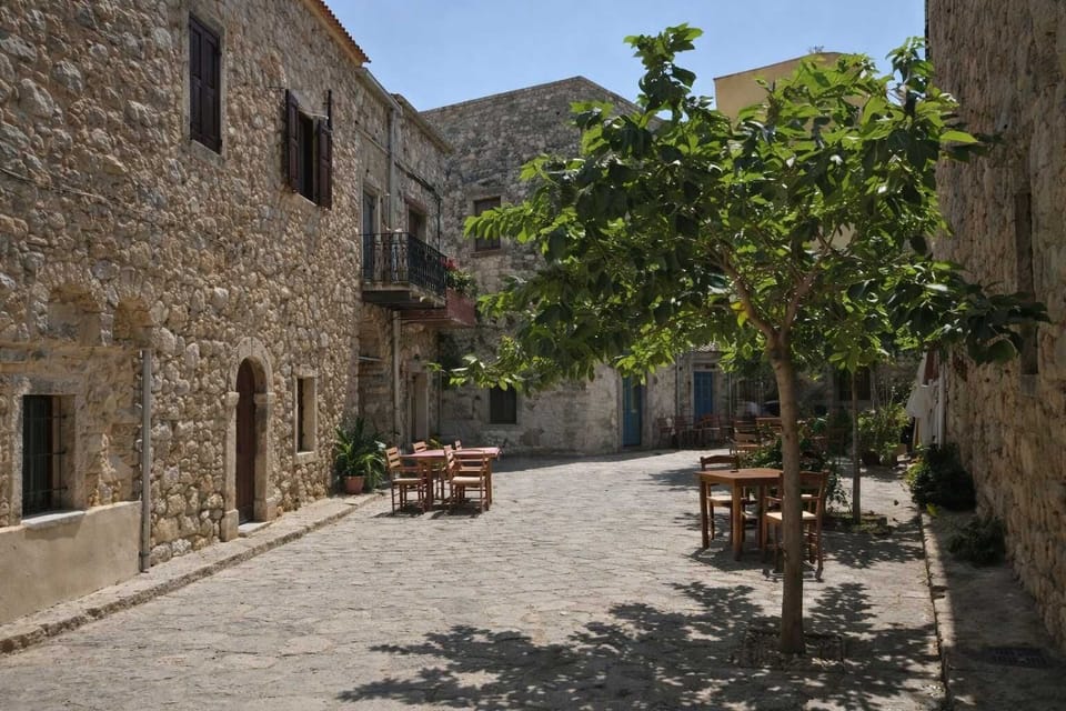 Charming Stone-Paved Neighborhood with Traditional Architecture