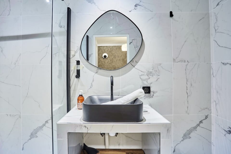 Apartment | Bathroom | Hair dryer, soap, shampoo