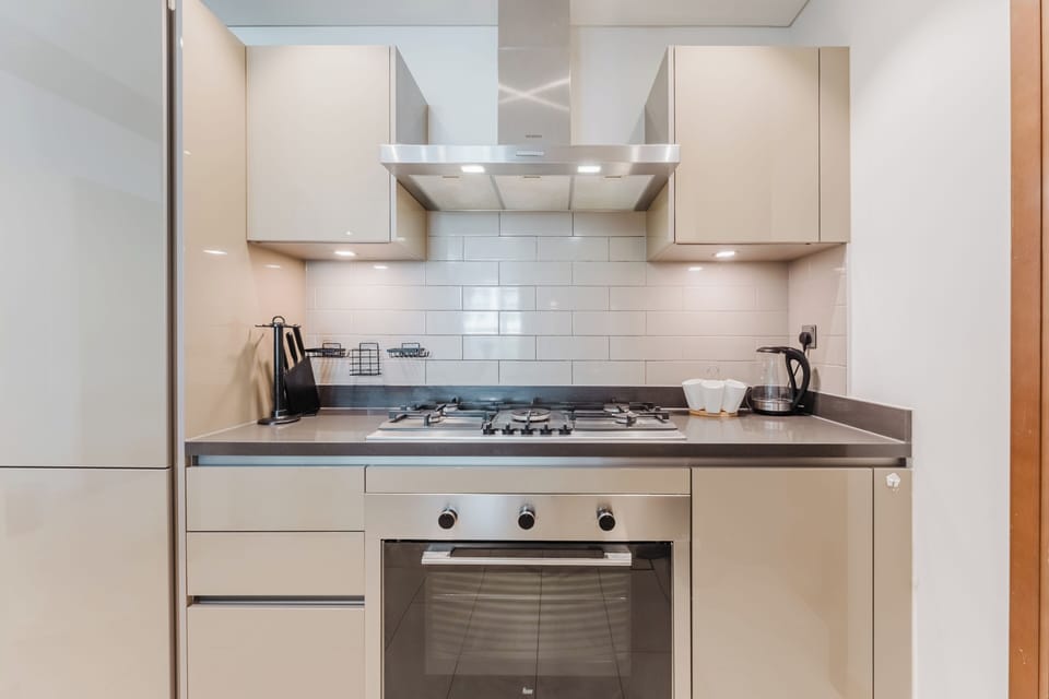 Exclusive Apartment, Balcony, City View | Private kitchen | Full-size fridge, microwave, oven, stovetop