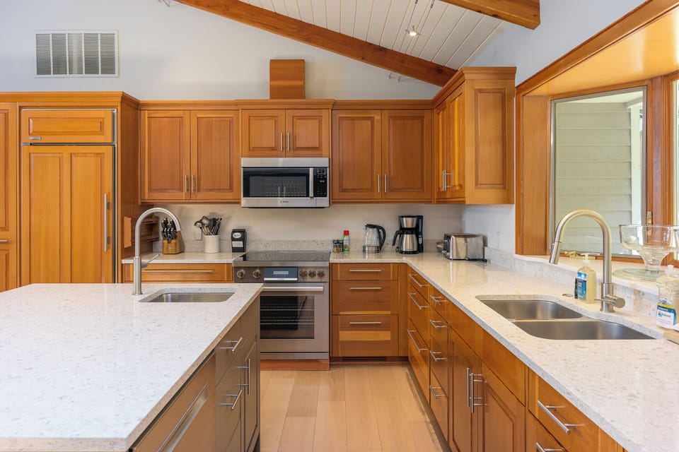 Chef's kitchen with induction stove