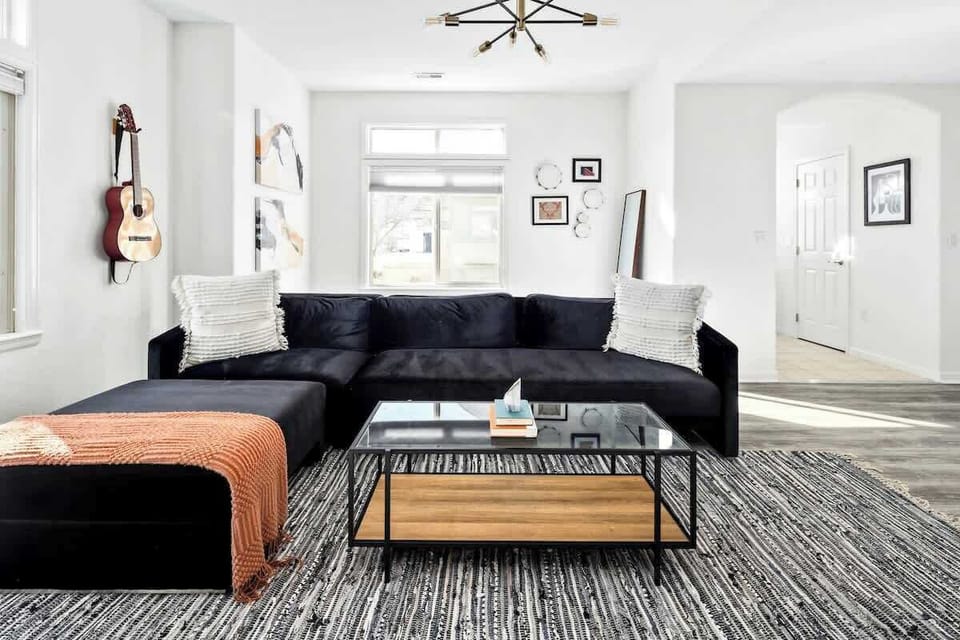 Living area with sectional lounge and sleeper sofa
