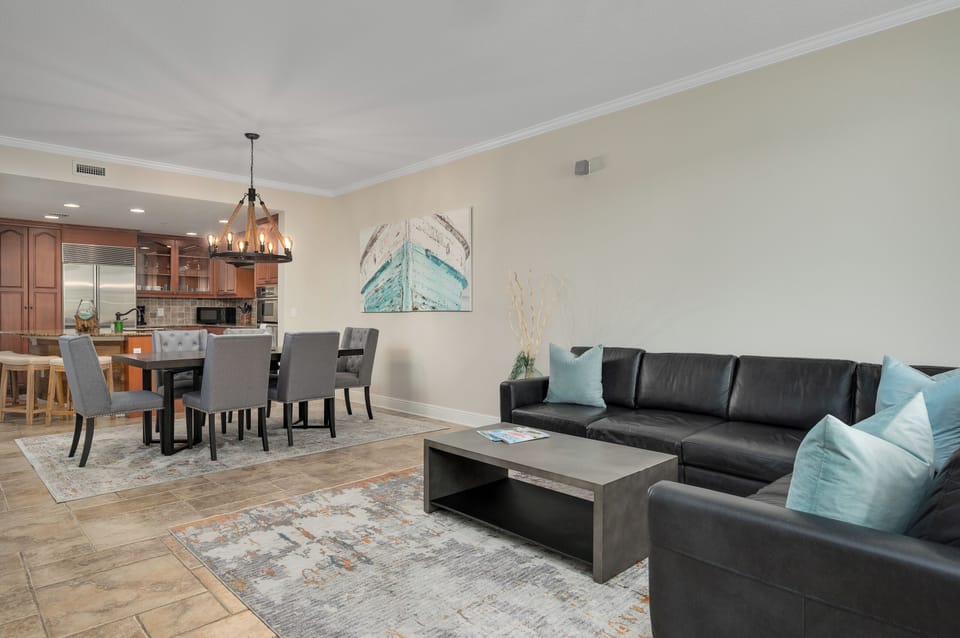 Living Room:  Ideal for slow mornings and easy evenings.