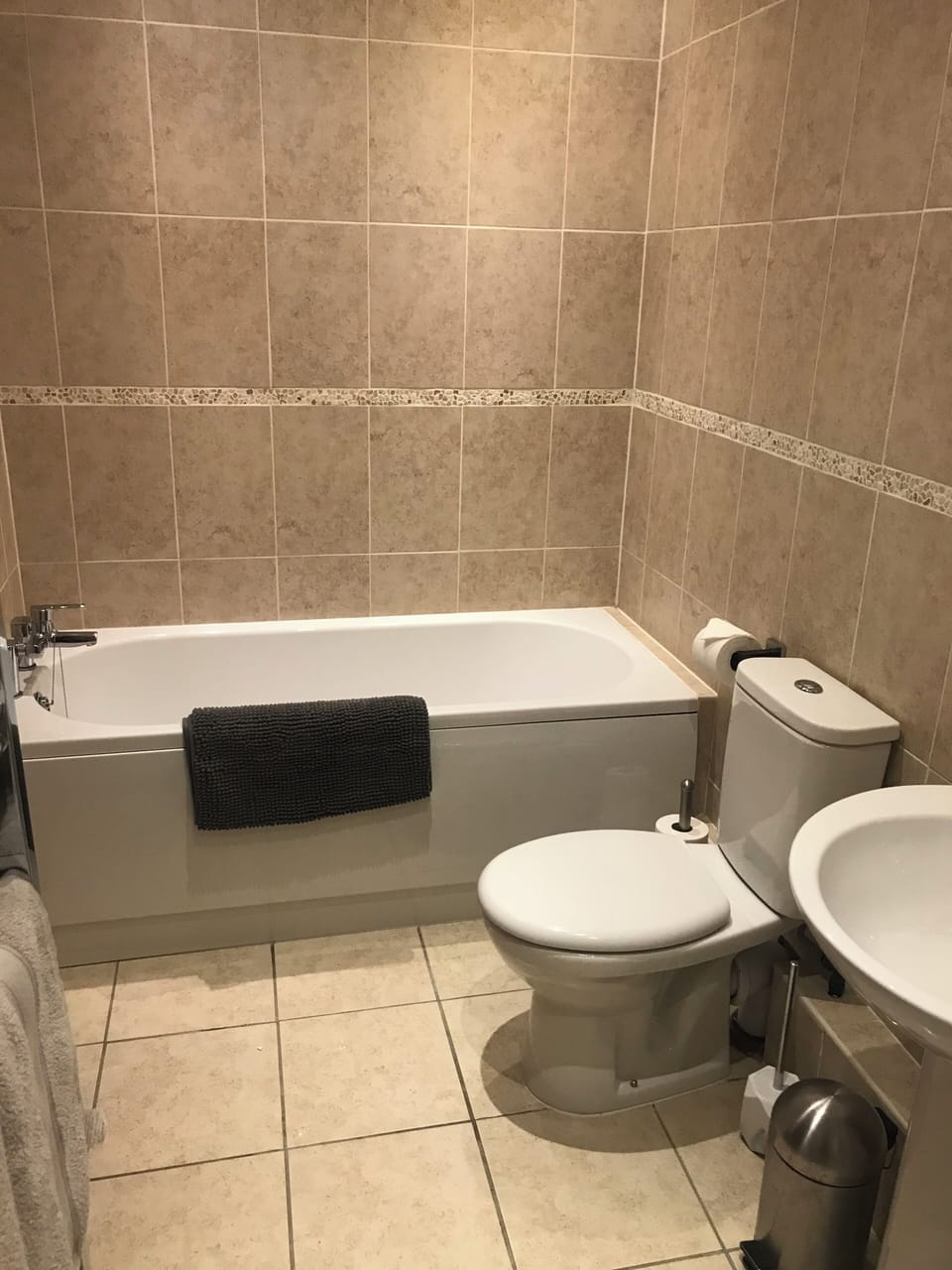 Main bathroom with full bath & large shower
