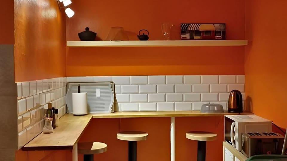 Shared fridge, microwave