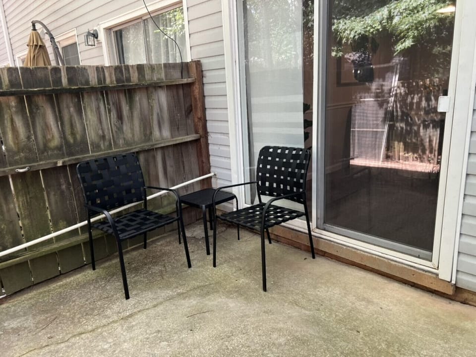 Back patio with seating