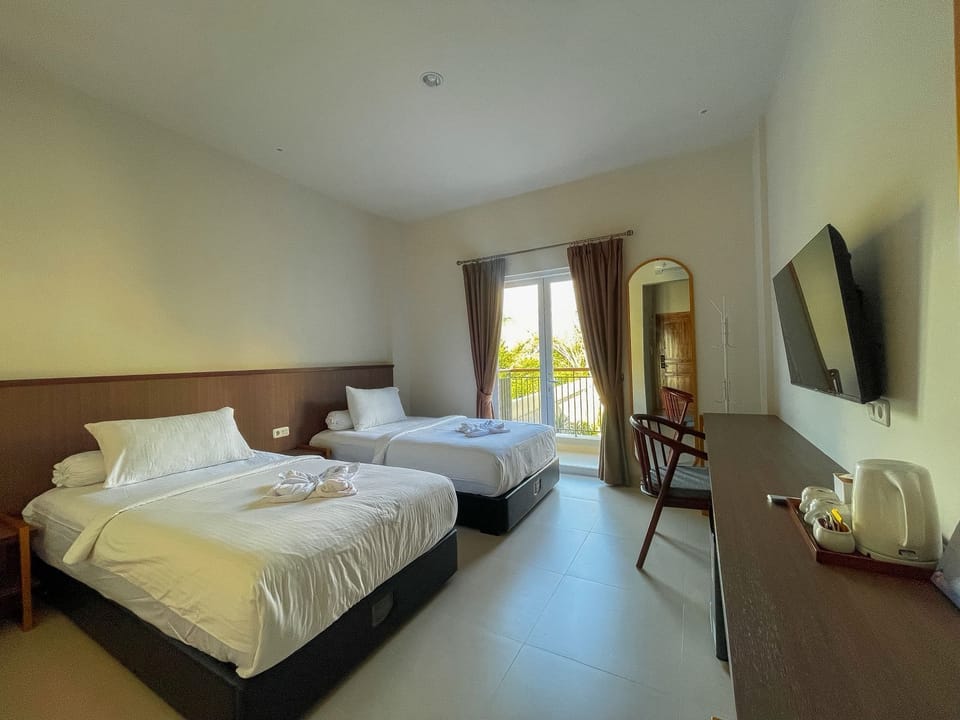 Superior Double or Twin Room, Balcony, Pool View | In-room safe, desk, laptop workspace, WiFi (free)
