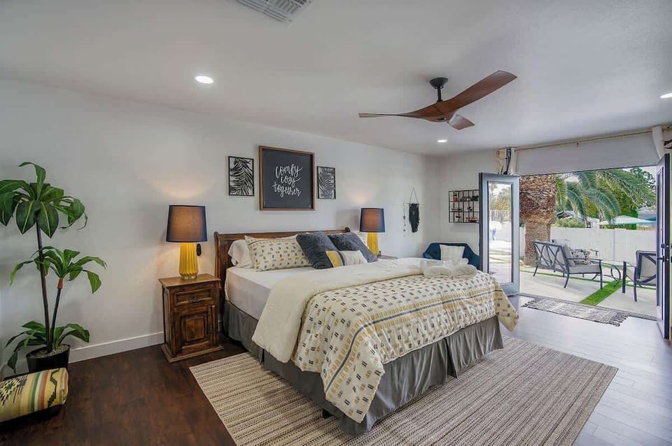 Comfortable and stylish bedrooms featuring hotel-quality bedding for a restful night’s sleep.