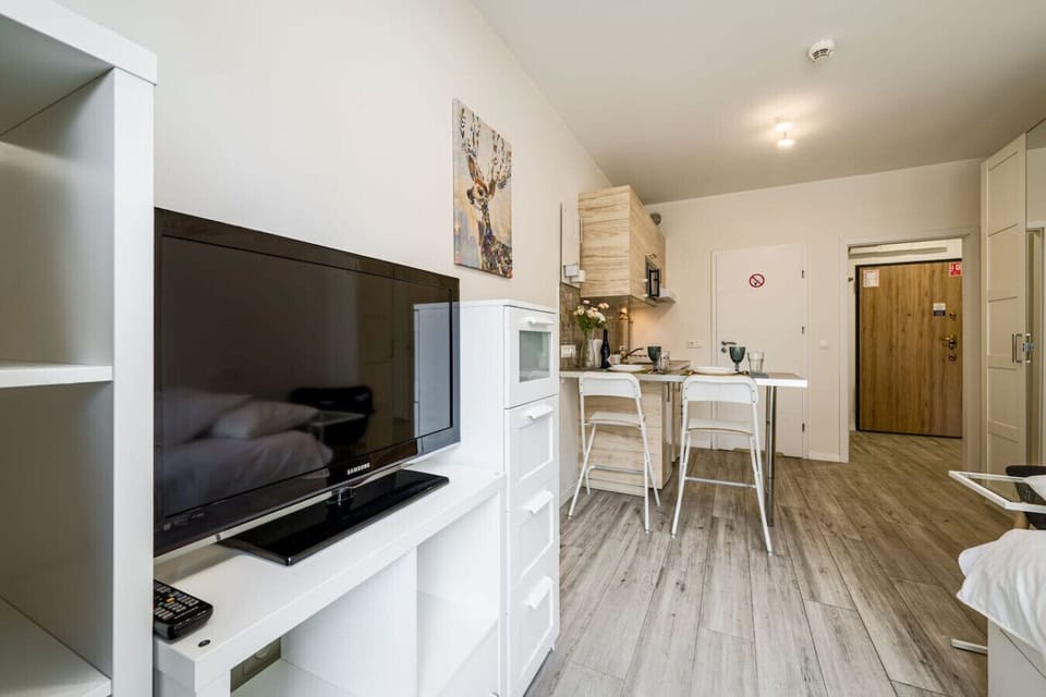 Comforatable Mirrored Double Studio | Book Now with RENTUJEMY