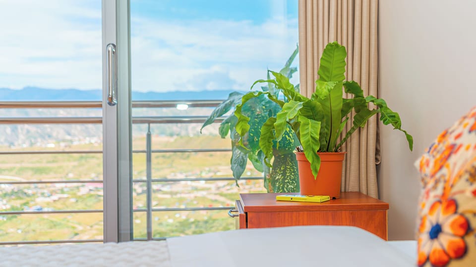 Comfort Room, Balcony, Valley View | Living area | TV