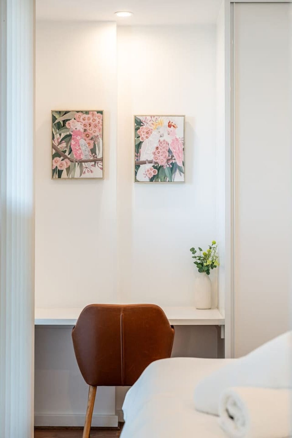 Work or study with ease from the convenient desk in the bedroom.