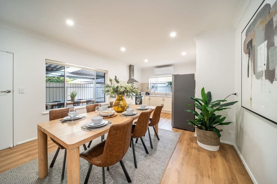 Meals come together around the table in a space designed for sharing.
