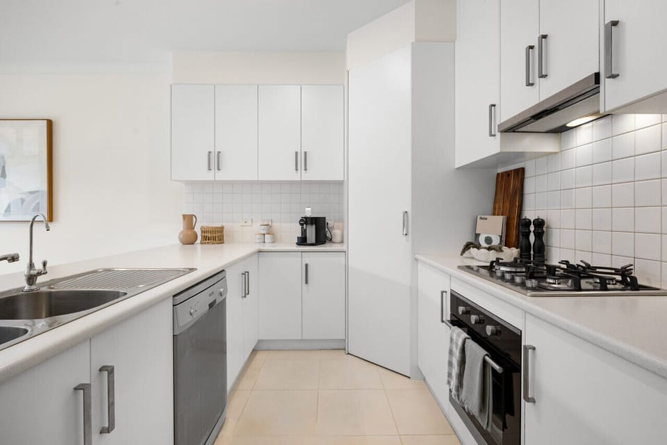Fully equipped modern kitchen with everything you need to cook up your favourite meals during your stay.