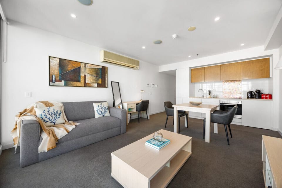 Dine, work, and unwind in style in this versatile space.