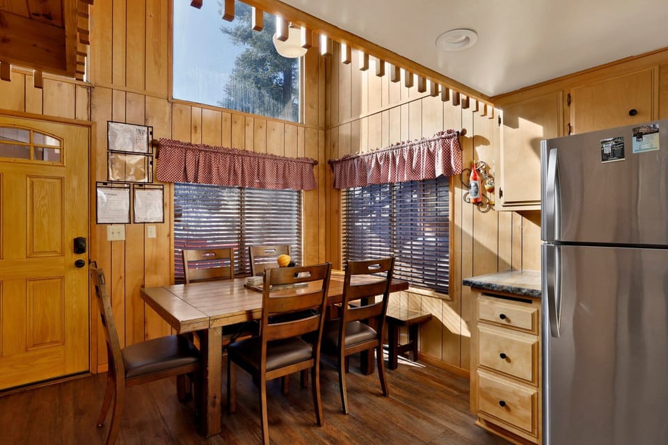 Gather around the dining table for shared meals, laughter, and memorable moments after a day of mountain adventures.