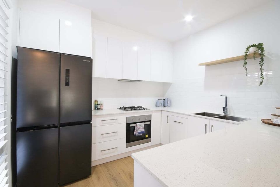 Open plan kitchen area.