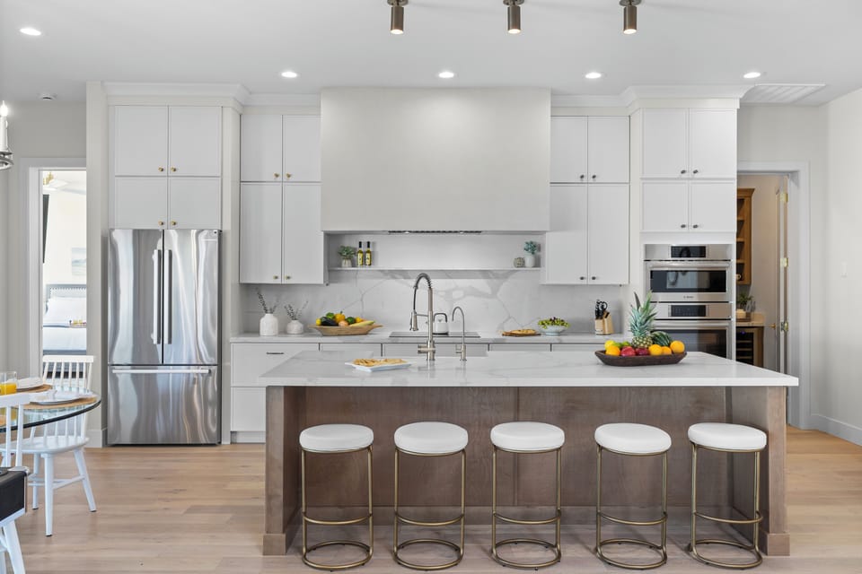 Sleek and modern kitchen.