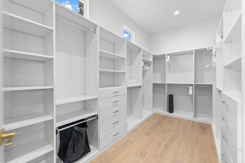 Spacious closet.