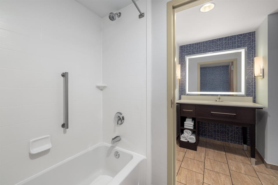 Free toiletries, hair dryer, towels
