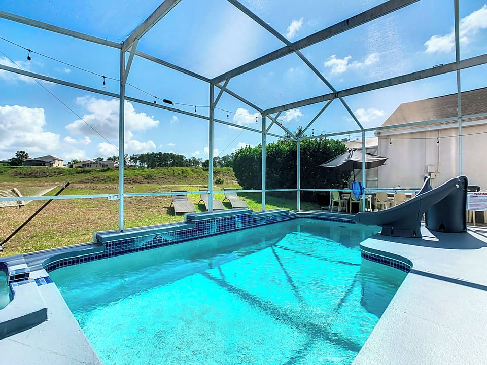 Poolside Bliss: Slide, soak, and savor in your private paradise.