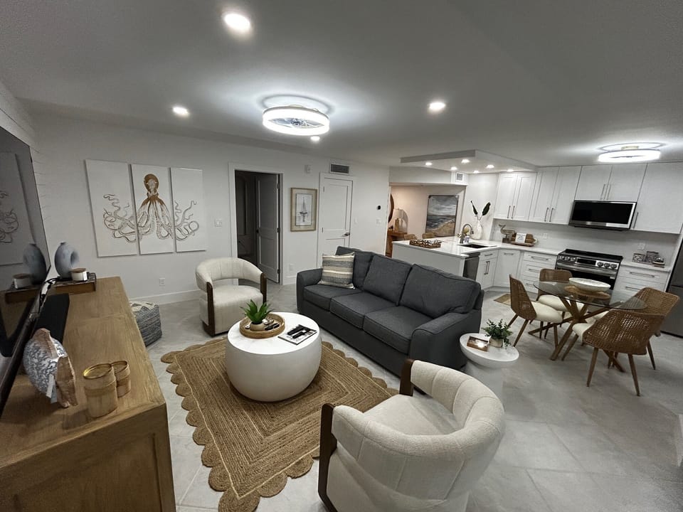 Living room and Kitchen 