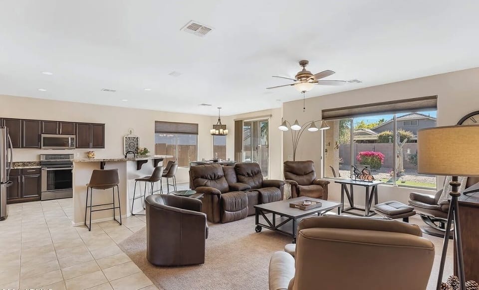 Large open living room