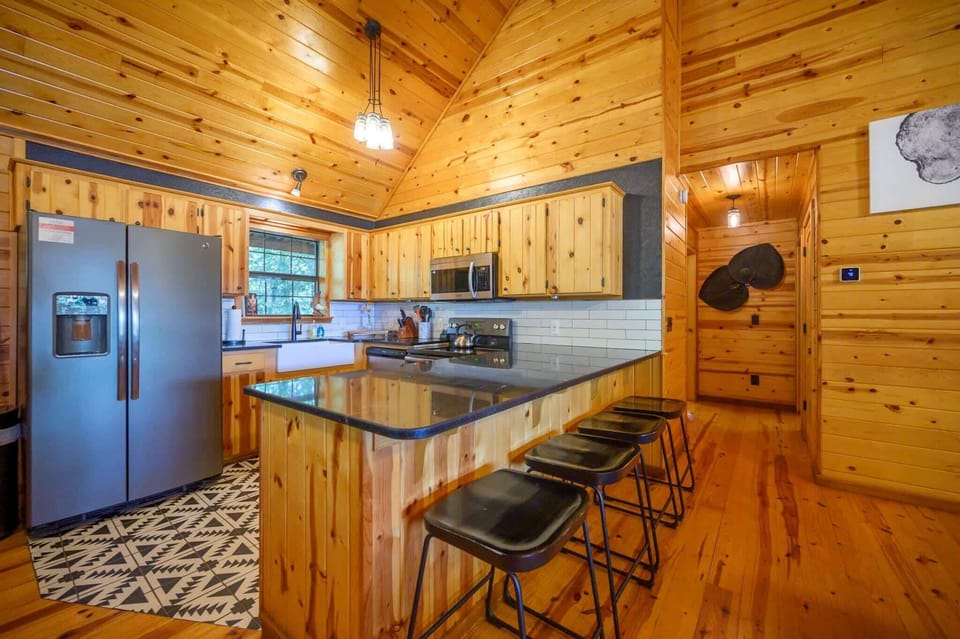 Cook and connect in the spacious open-concept kitchen