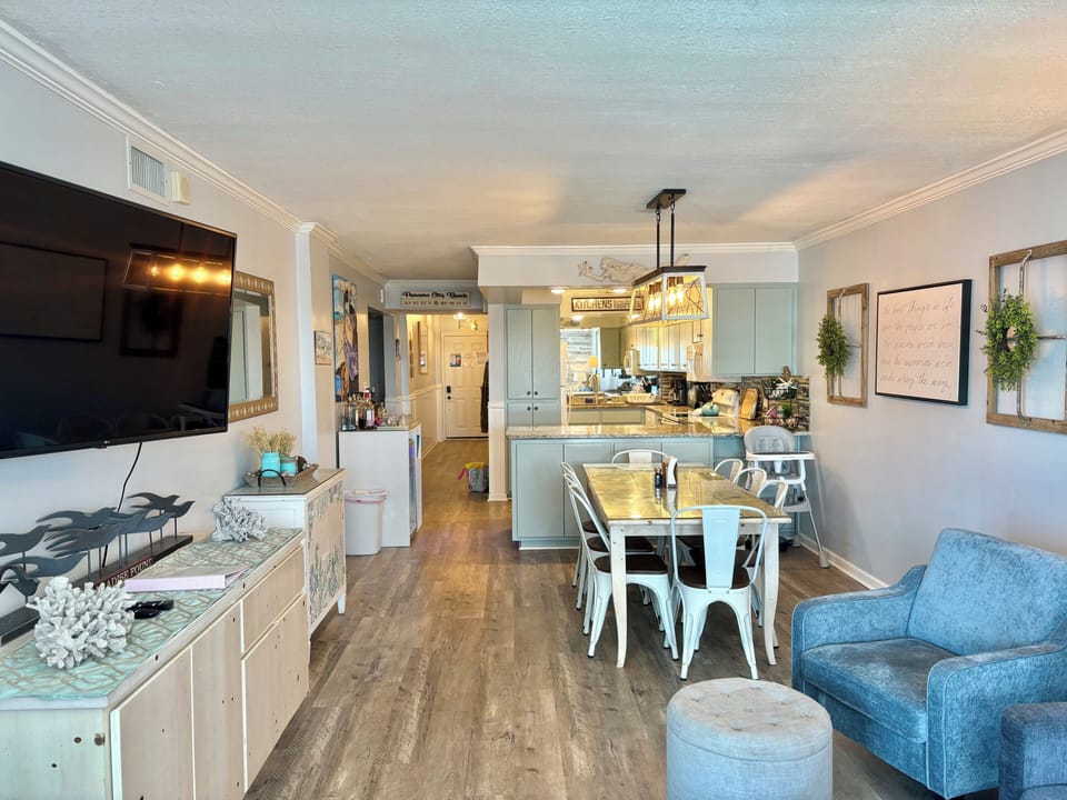 Dining area with high chair