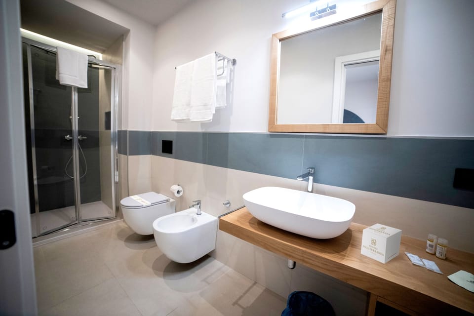 Standard Room, Garden View | Bathroom | Shower, hair dryer, bidet, towels