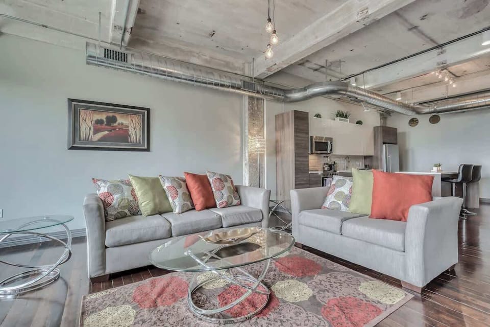 Bright and stylish retreat with modern decor and inviting eclectic accents!
