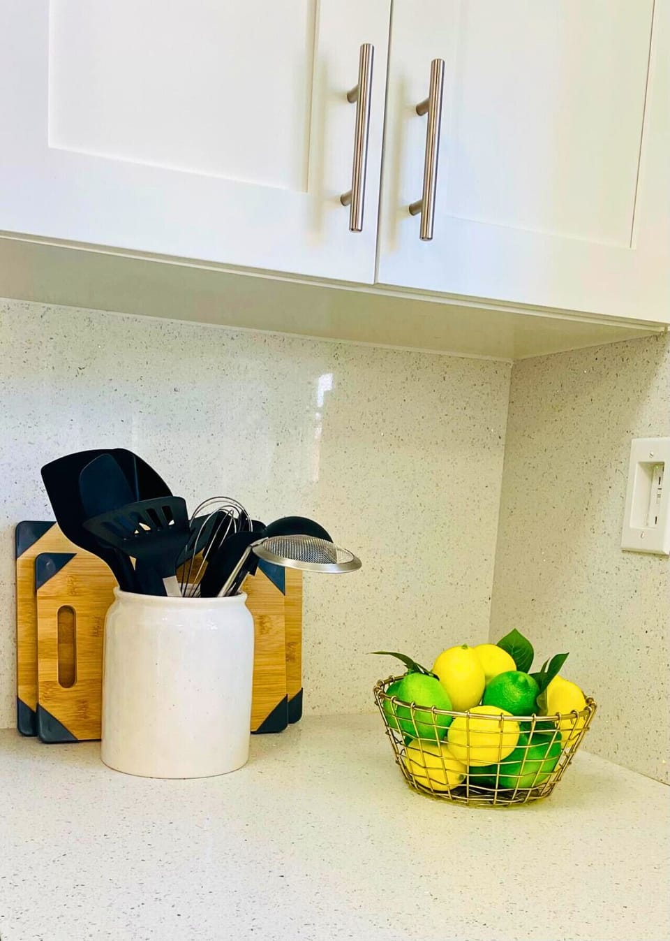 Cooking utensils and prep essentials provided for at-home meals.