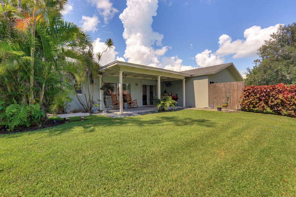 Property Exterior | Fenced-In Yard | Single-Story Home