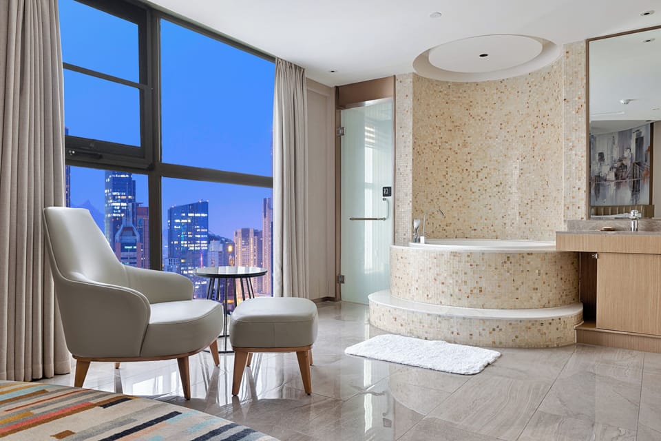 Exclusive Double Room | Bathroom | Rainfall showerhead, designer toiletries, hair dryer, bathrobes