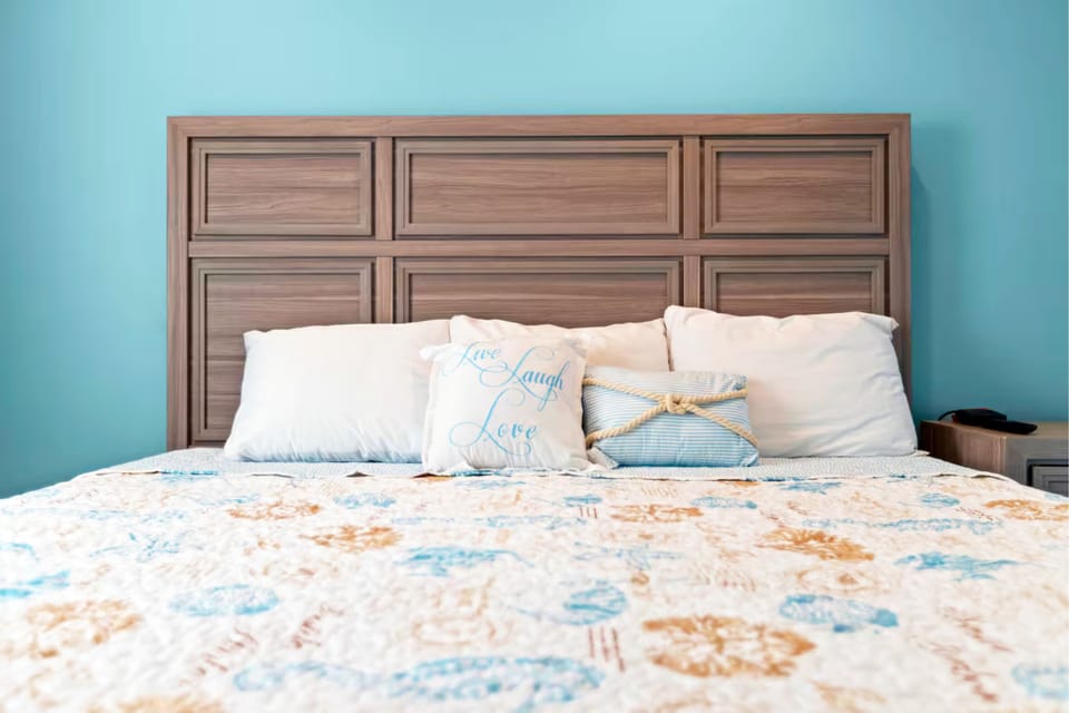 Spacious king-size bed.