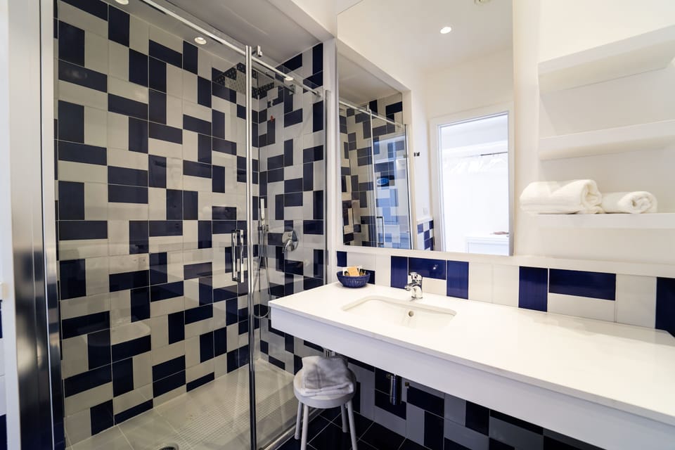 Exclusive Suite, Terrace, Sea View | Bathroom | Free toiletries, hair dryer, slippers, bidet