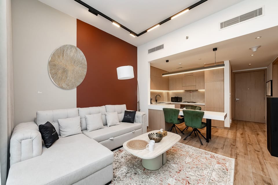 Premium Apartment, 2 Bedrooms, Balcony, Courtyard View | Living area | Flat-screen TV